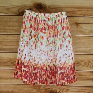 BFA Classics A-Line Skirt Womens Sz 12P Multicolor Geometric Elastic Waist Lined